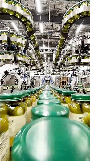 How Thousands of Baby Dill Pickles Are Packed Into Jars! 🥒 #satisfying