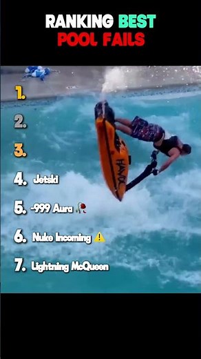 Ranking BEST Pool Fails! 😂 #shorts #ranking #memes #funny #fails