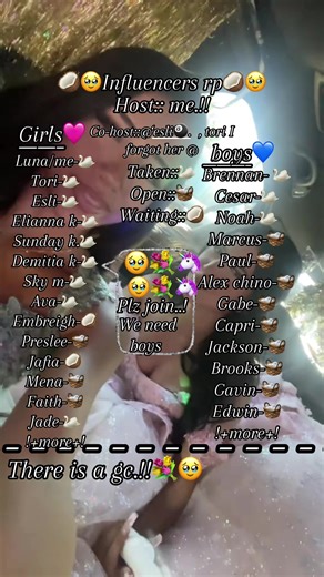 Join.!! #roleplay #influencer #mods #rp #mh @𝓟𝓻𝓲𝓷𝓬𝓮𝓼𝓼_𝓽𝓸𝓻𝓲🙊🥥 @‘ e s l i 🎱.