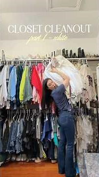 Closet clean out ! Starting with white 🤍 #closetcleanout #donate #downsizing #declutter