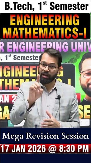 Engineering Mathematics - I | Mega Revision Session | PYQS + Revision | B.Tech 1st Semester #beu