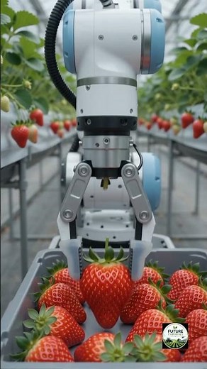 🍓 AI Robot Strawberry Harvesting | Smart Farming Technology 🤖