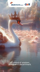 Where every light tells a story, and every reflection mirrors the soul. ✨ Our swan décor, adorned with intricate mirror work, shines as a symbol of grace, purity, and self-reflection this Diwali. Celebrate the festival of lights with us at Delhi Airport. 🪔 #DelhiAirport #DiwaliAtDEL #HappyDiwali | Delhi Airport