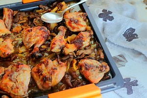 Pollo con setas: receta para una cena fácil al horno