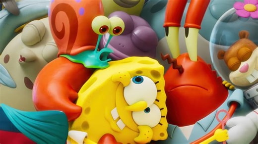SpongeBob SquarePants, Gary, Mr. Krabs, and Sandy Cheeks 4K Rare Gallery wallpaper