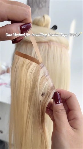 GOO GOO Hair on Instagram: "One weft, endless possibilities. 💡 This is a sneak peek at one install method for the industry-leading Genius Weft. So lightweight, so secure, so versatile. Try it now! 💖 #googoohair #geniuswefts #versatileextensions #prochoice #wefthair #blondelife #installs"