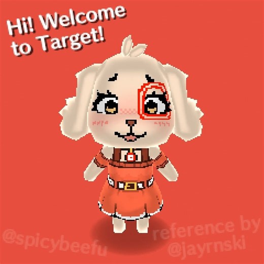 Spicy Beefu on Instagram: "Target Dog 🎯 #animalcrossing #animation"