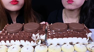 90K views · 71 shares | ASMR CHOCOLATE TIRAMISU CAKE + MILKA CHOCOLATE WAFERS | Kim&Liz ASMR | Kim&Liz ASMR | Facebook