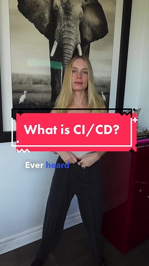 What is CI/CD? Whether you are asked about it in a tech interview or in a room where people are talking about it here is a simple explanation to help you next time! #techexplained #devops #devopsengineer #stem #coding #techentrepreneurs