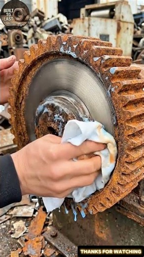 Satisfying Rust Gear Restoration ⚙️ #restoration #diy #satisfying #rustremoval