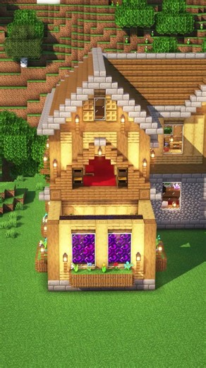 Minecraft Easy Starter House 🏡 Download Build Link in bio📝 #minecraft #minecraftbuilding