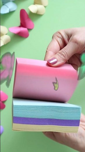 🦋 Paper Butterfly. 🦋 Butterfly made of stickers/Super Easy!