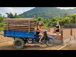 Single Girl Builds New House: Pour Foundation and Brick Walls – Roofing Log Cabin & Farm Expansion