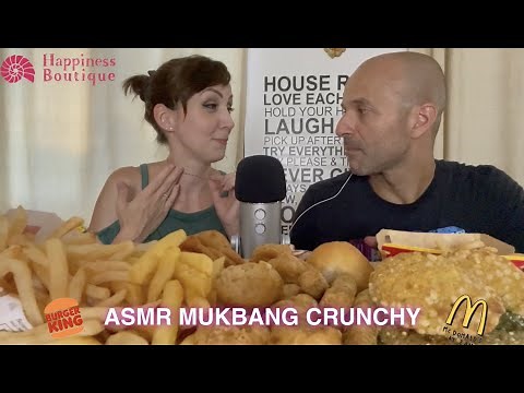 ASMR MUKBANG cibo fritto e croccante 🍟🥤e collab con HAPPINESS BOUTIQUE 💎 Crunchy sounds 😋 ASMR ITA