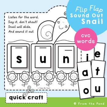 Sound Out Snail Craft | CVC Word Work and Phonics Activity
