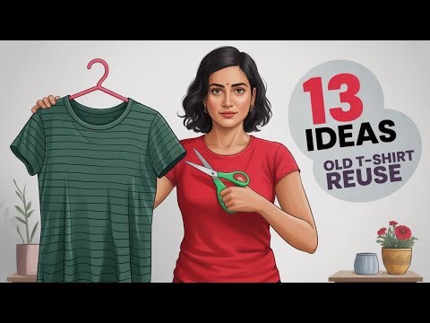 Unique Old Tshirt Ideas! Transformation Idea From Old Tshirt#DIY Idea From Men's Tshirt