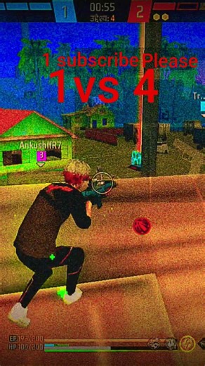 Ankush ff 1 vs 4 video of my life
