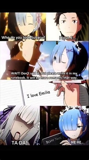 What If Rem Got Death Note 💀 #Rem #Emilia #Subaru #Rezero