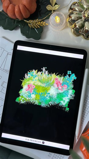 LunMaler shop on Instagram: "Mini landscape 🍀 @lunmaler - Grass outline brushes for Procreate - Flower outline brushes for Procreate Etsy: LunMaler shop, 19k Sales #impastopainting #smallartistsupport #smallart #smallartists #procreatebrushes #digitalart #artreels #procreatart #illustration #illustrator #procreatetutorial #procreateart #anime #animeart #animenature #animelandscape #manga #mangaart"