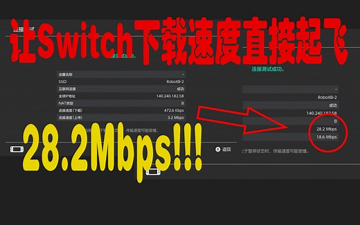 Switch DNS设置 ，让472.6Kbps直接起飞到28.2Mbps
