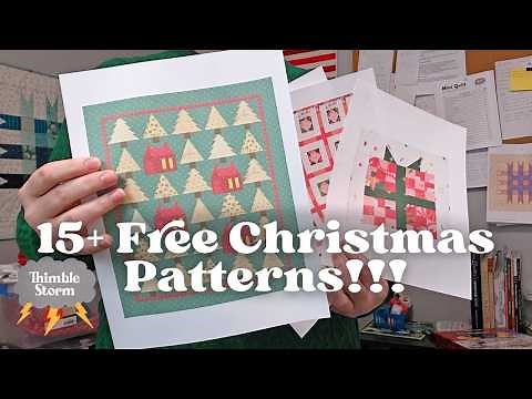 15+ FREE Christmas Patterns 🎄 Quilts, Mini Quilts, Advent Calendars, Pillows & More!
