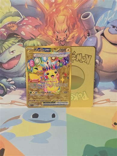 Pikachu Ex Surging Sparks GOLD Gold Metal Pokemon Card - Etsy