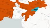 Nagaland map animated video. Map Highlighted on the India map with...