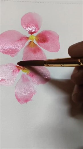 How To Draw Flower With Watercolor | 😍✨#drawing #painting #watercolor