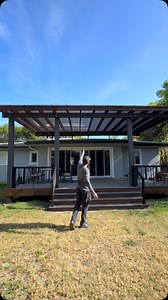 🔥SKYPOLY is MIAMI DADE COUNTY APPROVED🔥28x16 SkyPoly Pergola on SkyLift Roof Risers in Miami Shores!!! SOUTH FLORIDA we got you! TEXT ME - 972-342-1645 and I’ll get your request to our team! #pergola #patiocover #pergoladesign #skypoly | Cover Your Pergola