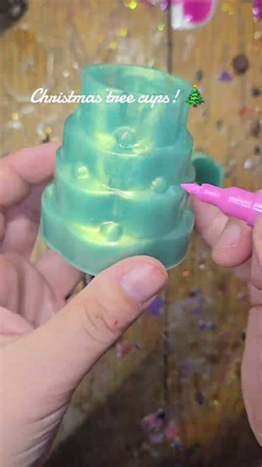 cute Christmas tree cups! 🎄