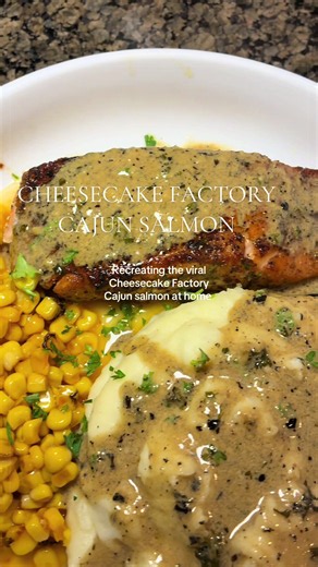 Recreating the viral Cheesecake Factory Cajun salmon meal at home. Only using @Kerrygold USA butter of course 🫶🏾 #cheesecakefactory #cajunsalmon #homecooking #dinnerideas #kerrygoldbutter