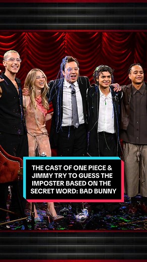 One Piece Cast and Jimmy Fallon Play Guess Who with Bad Bunny