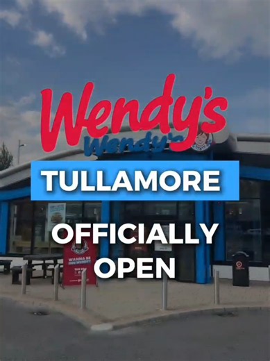 🎉 Wendy's Tullamore is now open! 🎉 Pop in to try our delicious menu and have a spin of the wheel for your chance to win! 🍔 📍 Find us at Tullamore Retail Park #WendysTullamore #NowOpen #WendysIreland #Frosty #tullamore
