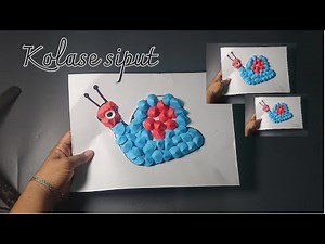 Make a snail collage from origami paper || Animal collage from origami paper