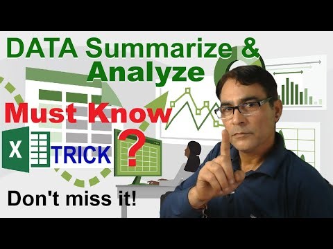 Master Pivot Table in MS Excel | Summarize Data in 10 Minutes with Dynamic Pivot table #msexcel