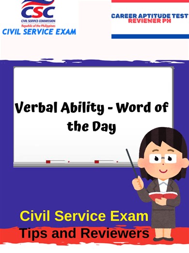 Verbal Ability - Word of the Day #civilserviceexam #foryou #fyp #fypp #vocabulary