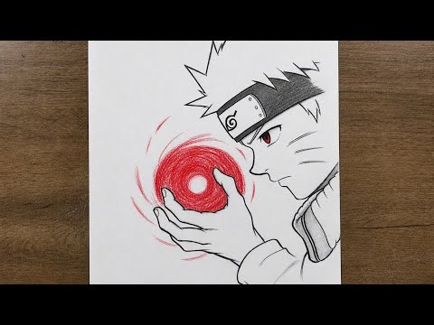 How to Draw Naruto with Red Rasengan | Step-by-Step Anime Drawing Tutorial