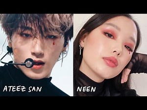 Korean Makeup Tutorial: KPOP Idol - ATEEZ SAN inspired makeup - ft. colourpop (mulan collection)