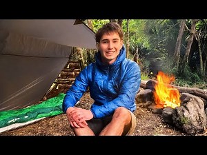 Bushcraft Survival Camping | Shelter Build + Campfire Cooking
