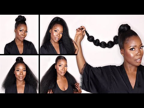 5 EASY PONYTAIL HAIRSTYLES FOR BLACK WOMEN | Hair Tutorial