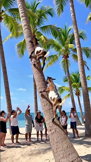 Goats Take Over the Trees! A Spectacular Sight, When Goats Become Tree Climbers – Incredible Footage