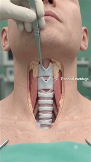 How Is a Tracheostomy Done? 🫁 | 3D Surgery Animation #medicalanimation
