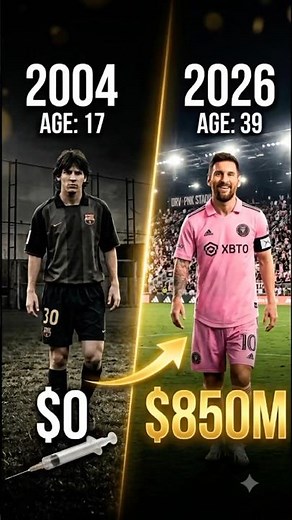 Lionel Messi Net Worth Evolution (2004–2026) 💰 | #Shorts