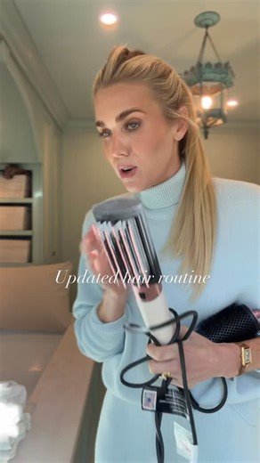 Julia Amory | Updated hair routine - how I’ve been using my Dyson and a new @rozhair volumizing spray - wearing the Falmouth turtleneck in xs and wide... | Instagram