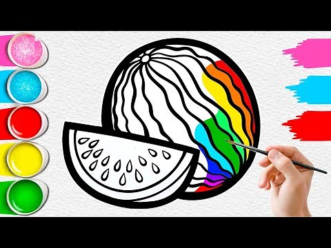 How to Draw a Watermelon🍉– | Easy Drawing | Step-by-Step