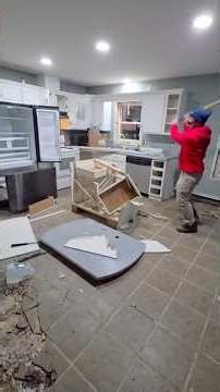 Removing Floor Tiles and Kitchen Demo