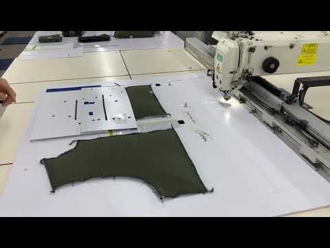 CARHARTT-105475:Chần Thân Trước trên ,gắn nắp túi ,diễu gáy nắp túi ,dán 1cạnh túi ,sang dấu dán túi