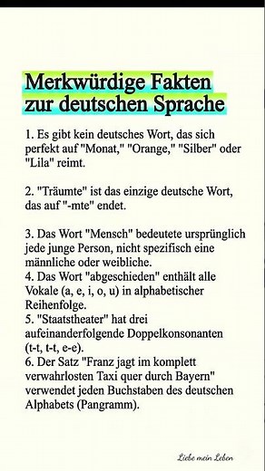 Merkwürdige Fakten zur deutschen Sprache 🇩🇪🤔