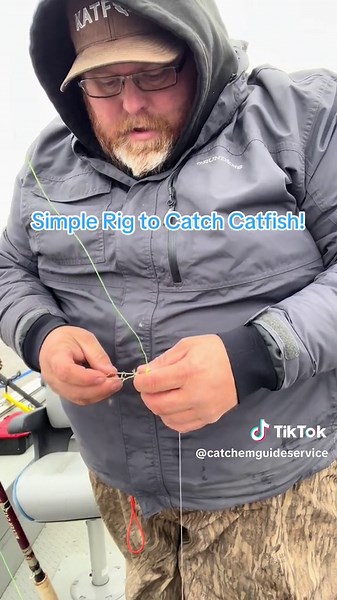 Several people ask about what rigs we use. Here is our go to rig. Its simple yet, effective. #howtotiktok #fishtok #catfishrig #catfishfishing #catchemguideservice