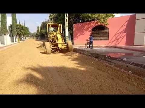 Colocacion de base hidráulica para Pavimento